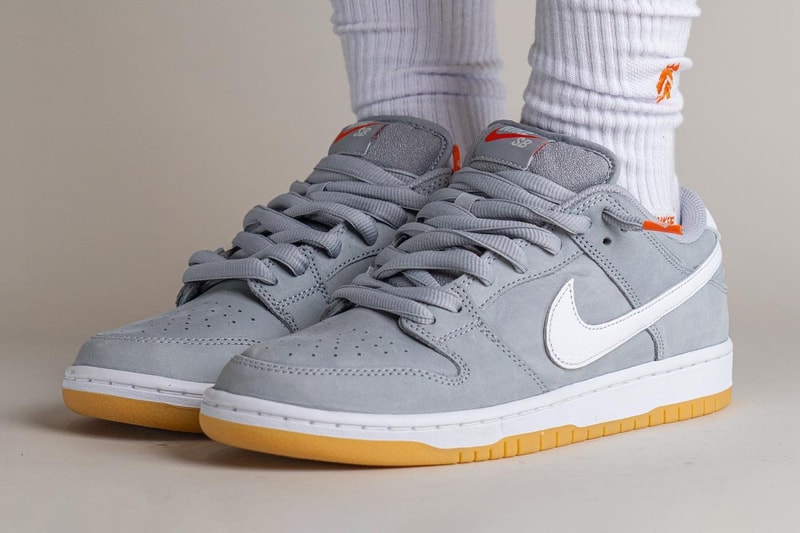 率先上腳近賞 Nike SB Dunk Low Orange Label 最新配色「Grey Gum」