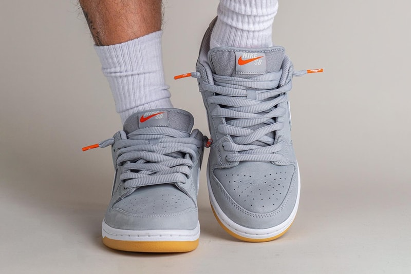 率先上腳近賞 Nike SB Dunk Low Orange Label 最新配色「Grey Gum」