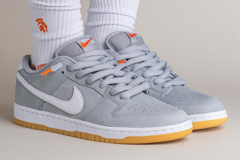 率先上腳近賞 Nike SB Dunk Low Orange Label 最新配色「Grey Gum」