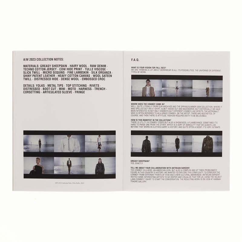 Helmut Lang 2023 秋冬系列「YOꓭWOƆ」限量版雜誌