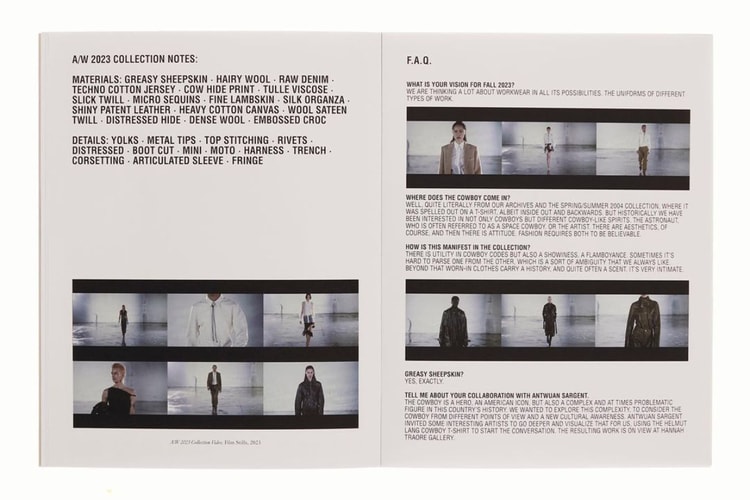 Helmut Lang 2023 秋冬系列「YOꓭWOƆ」限量版雜誌