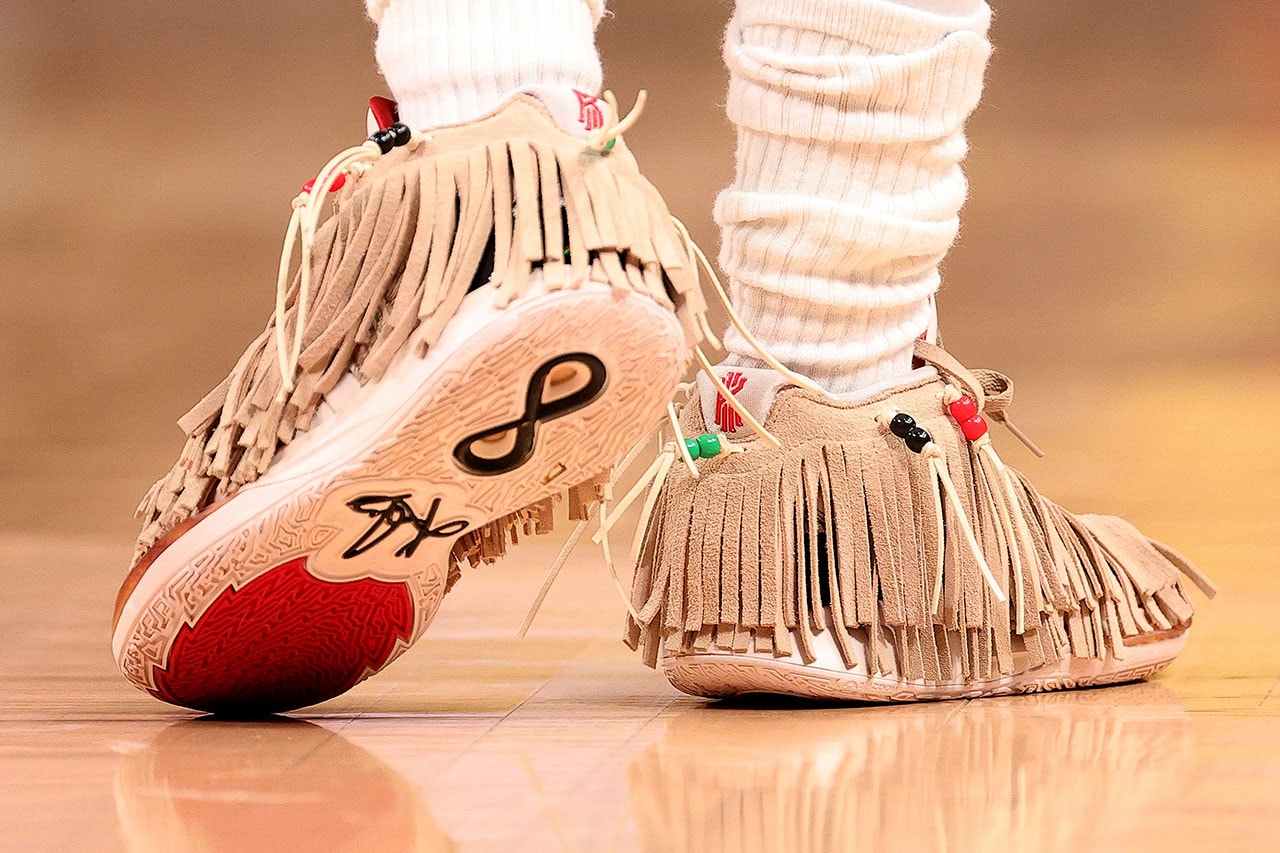 Kyrie Irving 於 NBA 全明星賽著用形似 visvim 定製 Nike 球鞋