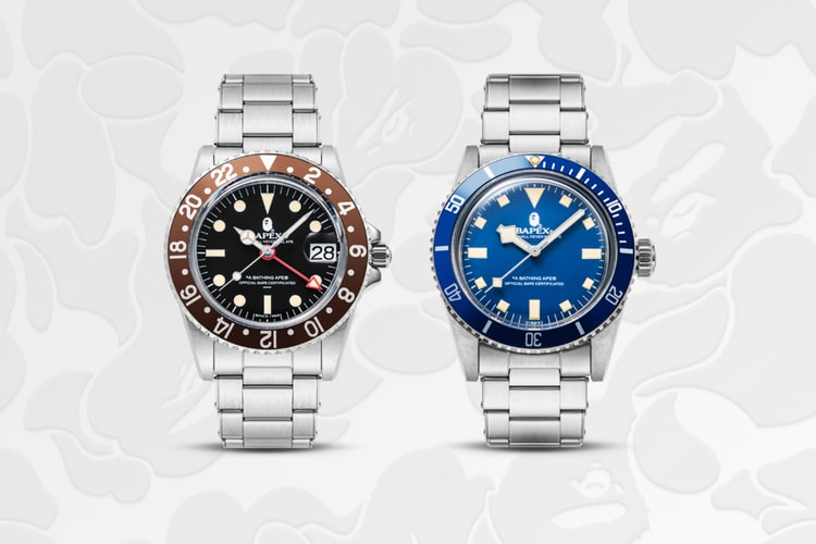 A BATHING APE® 推出 TYPE 1 與 TYPE 2 兩款全新 BAPEX 錶款