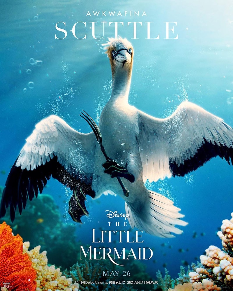 Disney 真人版改編電影《小美人魚 The Little Mermaid》角色海報正式公開