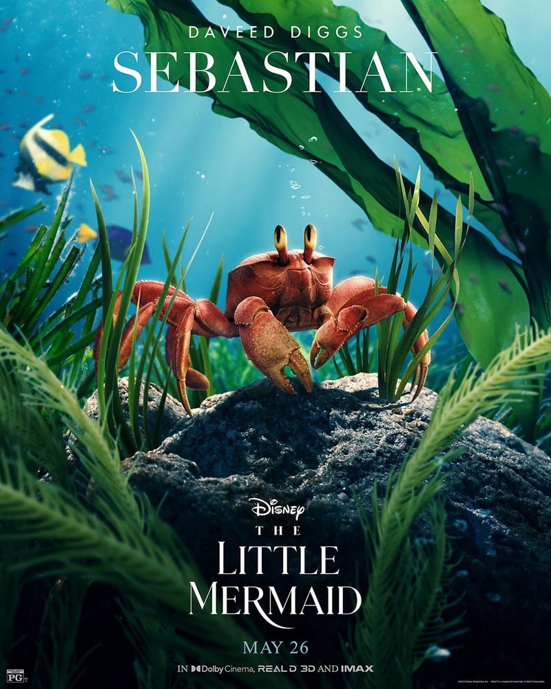 Disney 真人版改編電影《小美人魚 The Little Mermaid》角色海報正式公開