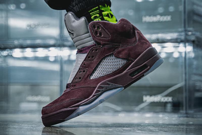 率先上腳 Air Jordan 5 最新復刻配色「Burgundy」