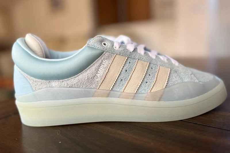 Bad Bunny x adidas Campus Light 最新聯名配色「Blue Tint」率先曝光
