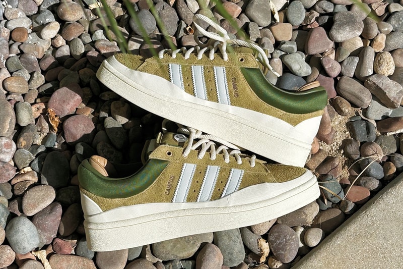 Hypebeast 近賞 Bad Bunny x adidas Campus Light「Olive」聯乘鞋款