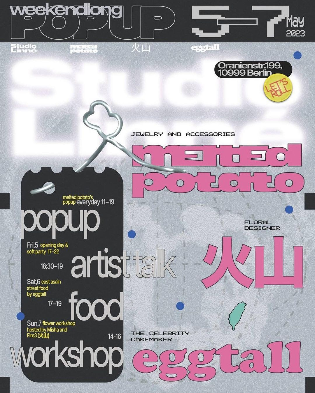 人氣品牌 melted potato、eggtall、火山花店將於柏林舉辦期間限定 Pop-Up