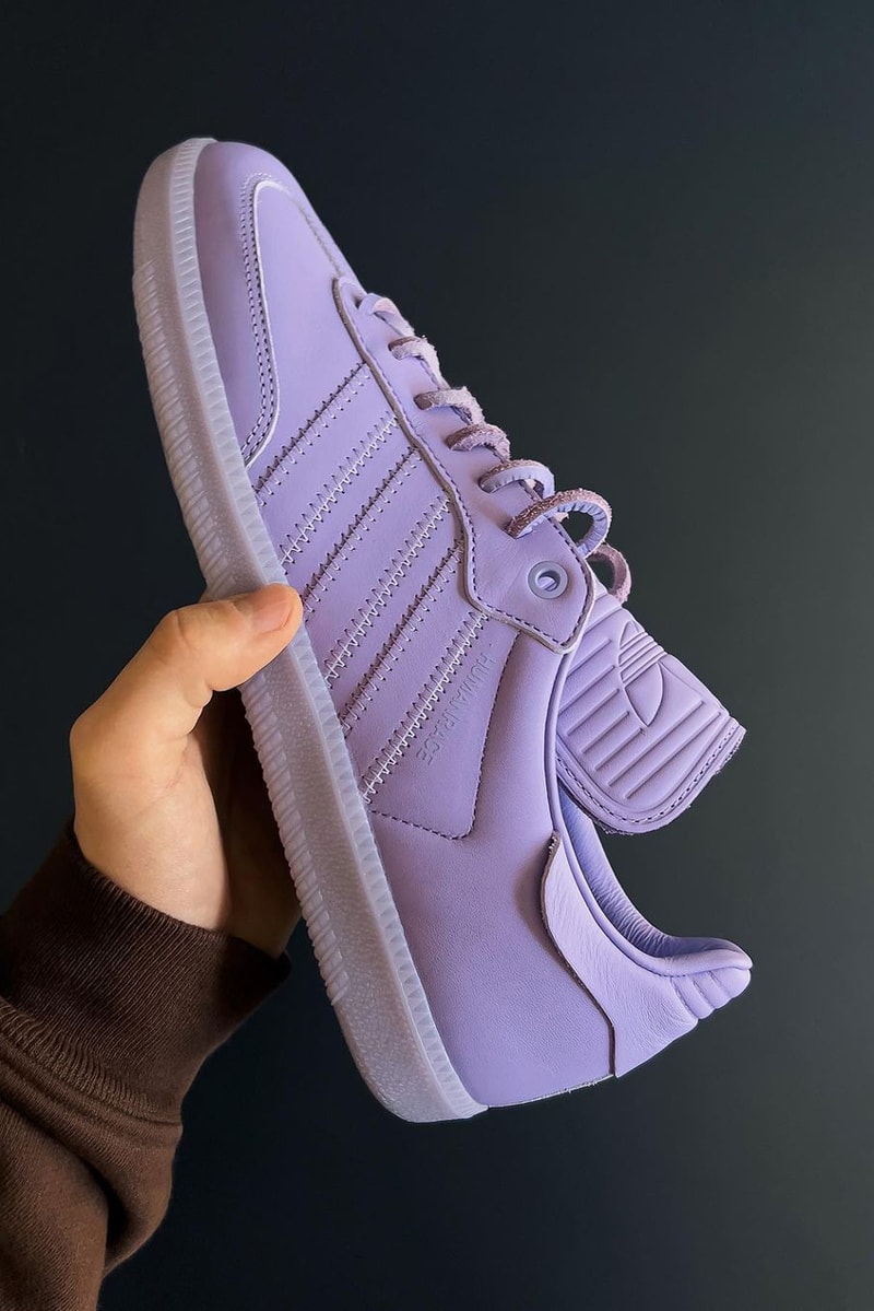 率先近賞 Pharrell x adidas Humanrace Samba「Lilac」全新聯乘鞋款