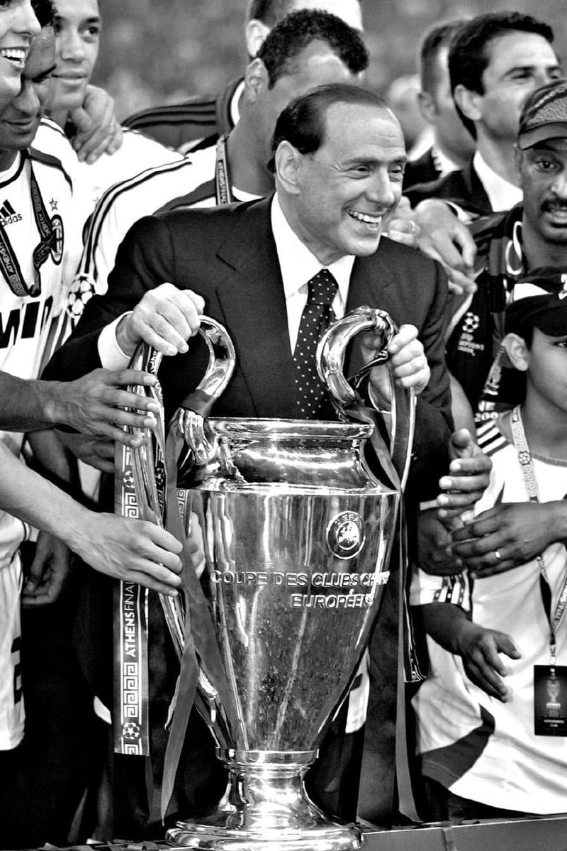 前 AC Milan 主席 Silvio Berlusconi 去世，享年 86 歲
