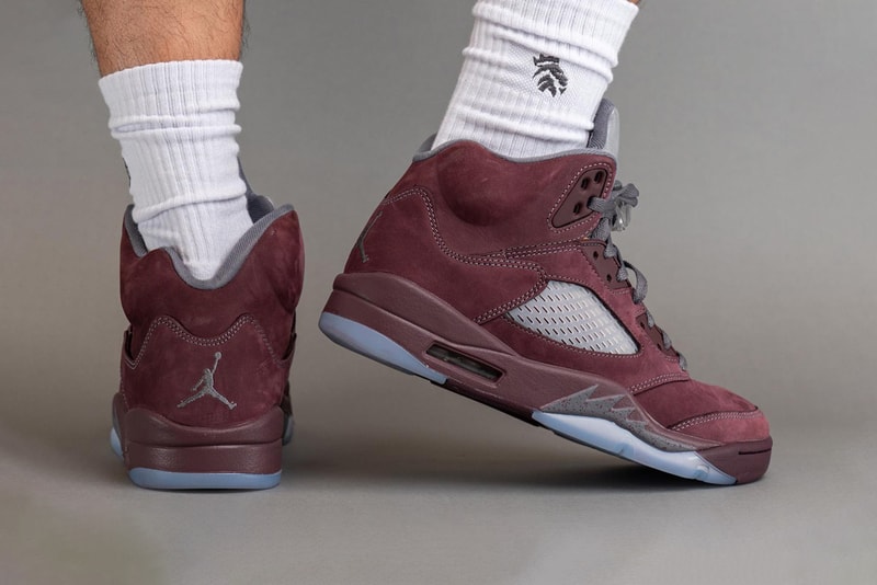 近賞 Air Jordan 5 最新復刻配色「Burgundy」