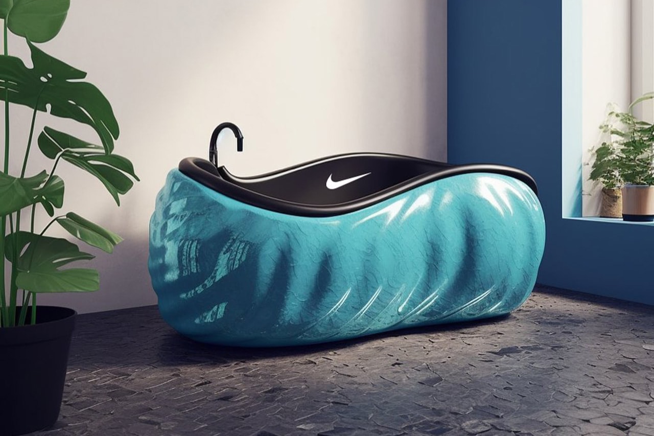 AI 生成工具打造 Nike、adidas 人氣球鞋概念造型浴缸