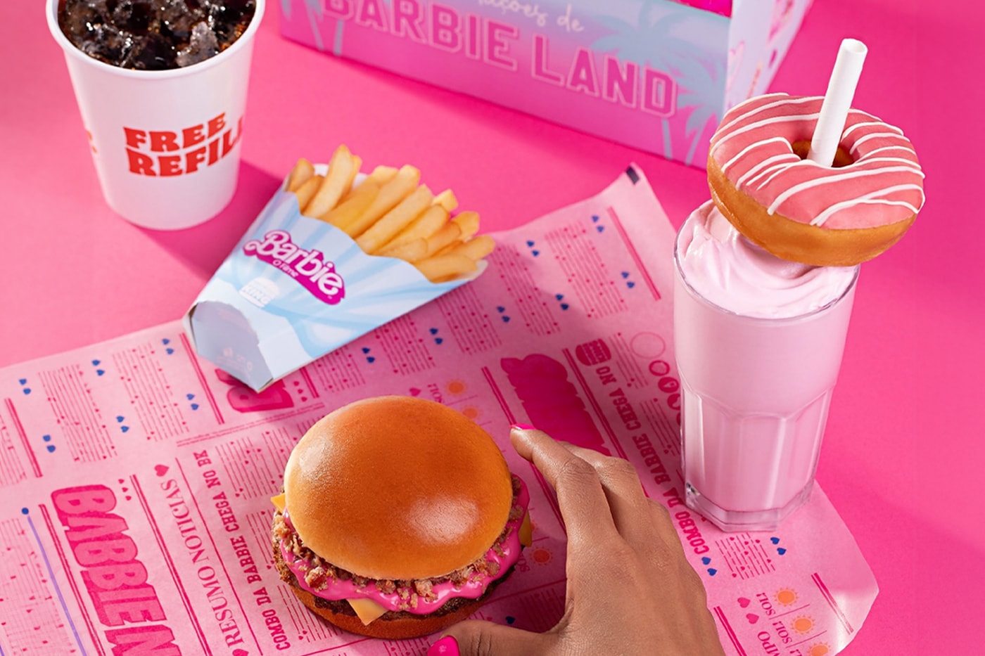 巴西 Burger King 重磅聯名真人版電影《Barbie》推出限定粉紅套餐