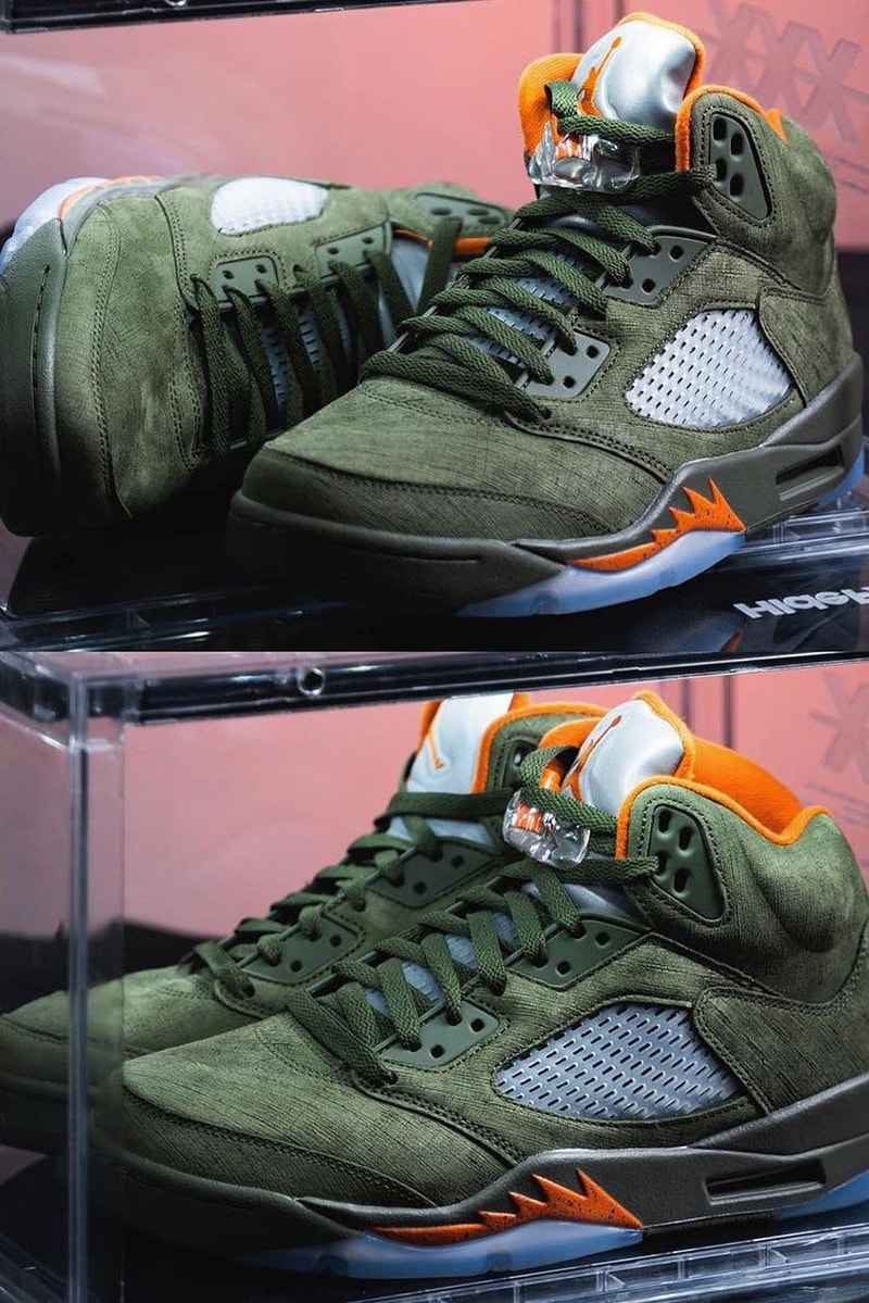 近賞 Air Jordan 5 經典配色「Olive」