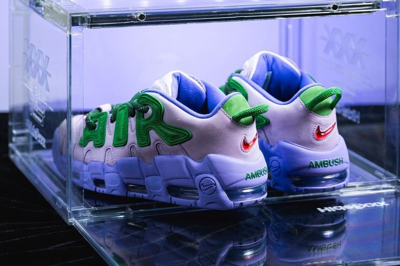 近賞 AMBUSH x Nike Air More Uptempo Low 最新配色「Lilac」