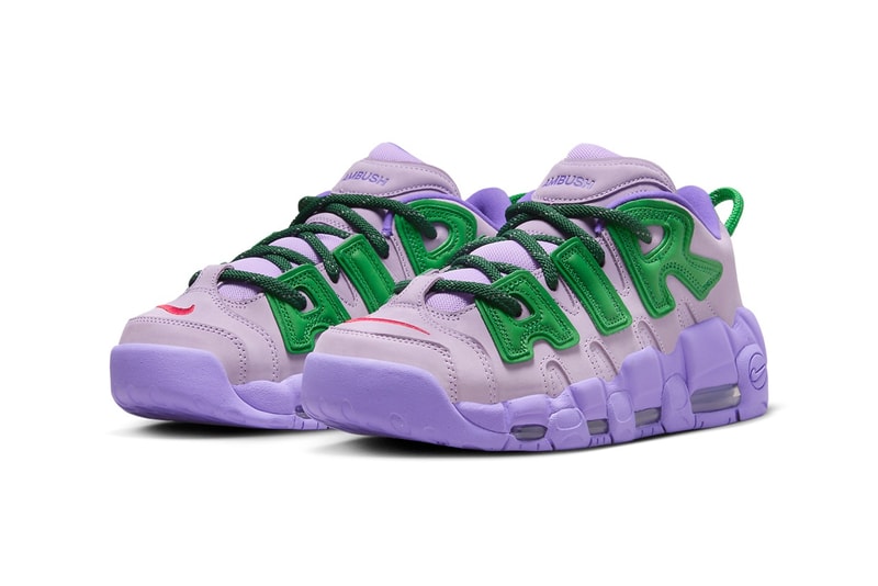 近賞 AMBUSH x Nike Air More Uptempo Low 全新配色「Lilac」官方圖輯