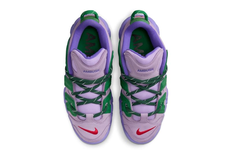 近賞 AMBUSH x Nike Air More Uptempo Low 全新配色「Lilac」官方圖輯