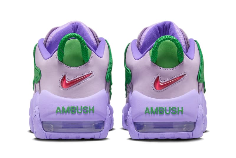 近賞 AMBUSH x Nike Air More Uptempo Low 全新配色「Lilac」官方圖輯