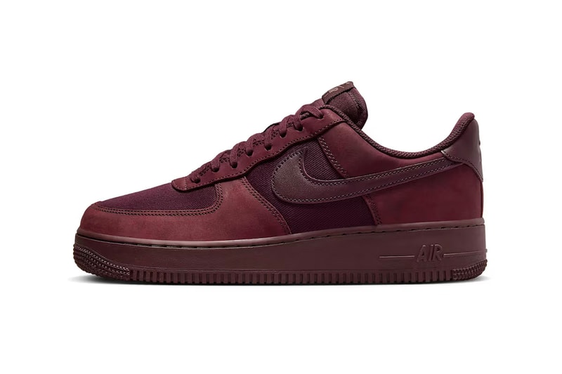 Nike Air Force 1 Low Premium 最新配色「Burgundy Crush」正式發佈