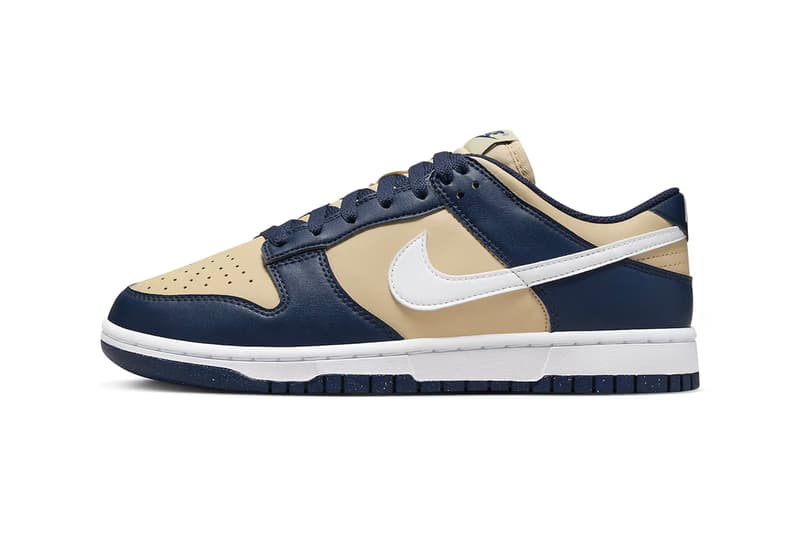 Nike Dunk Low「Midnight Navy/Team Gold」配色推出全新永續材質鞋款