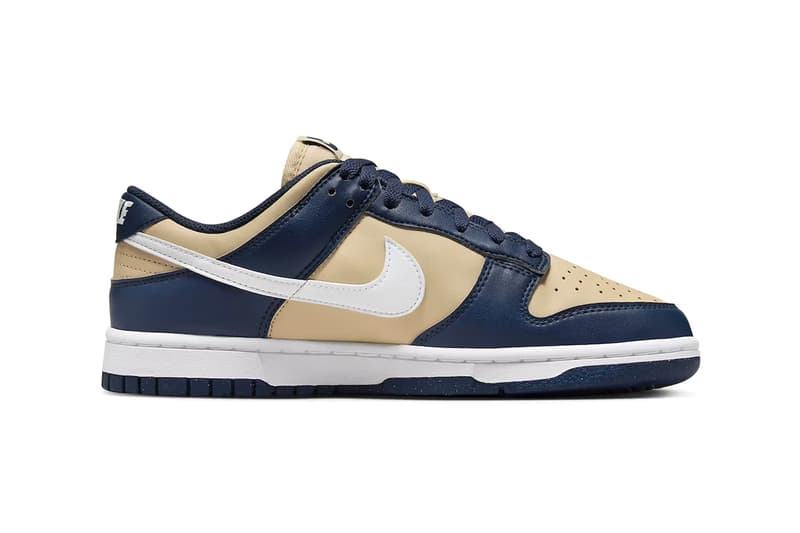 Nike Dunk Low「Midnight Navy/Team Gold」配色推出全新永續材質鞋款