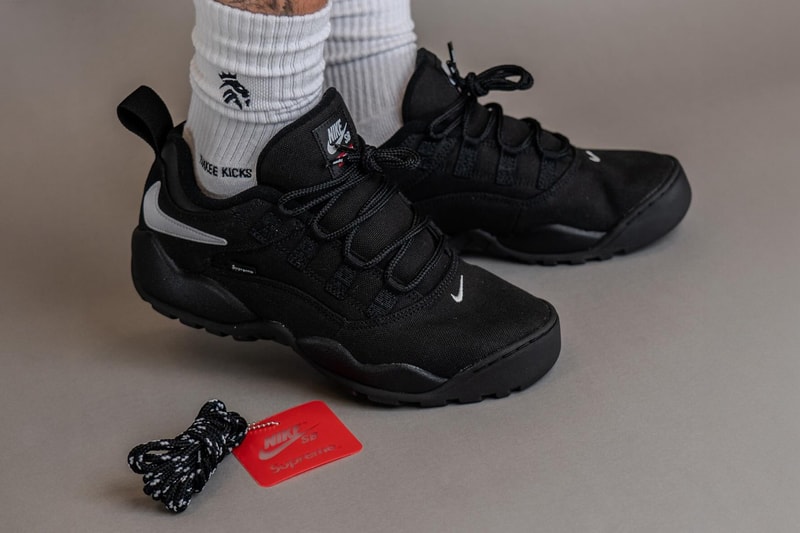 近賞 Supreme x Nike SB Air Darwin Low「Black」上腳圖輯
