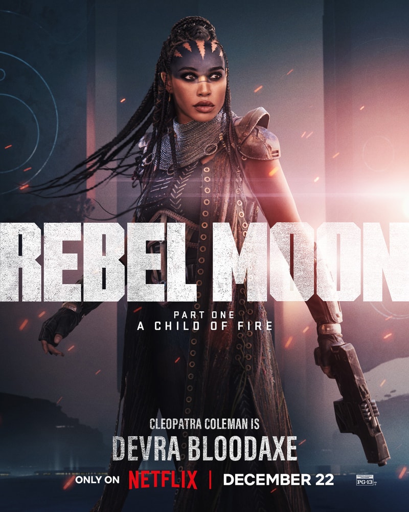 Netflix 最新科幻史詩電影《Rebel Moon — 第 1 部：火之女》釋出多張角色海報