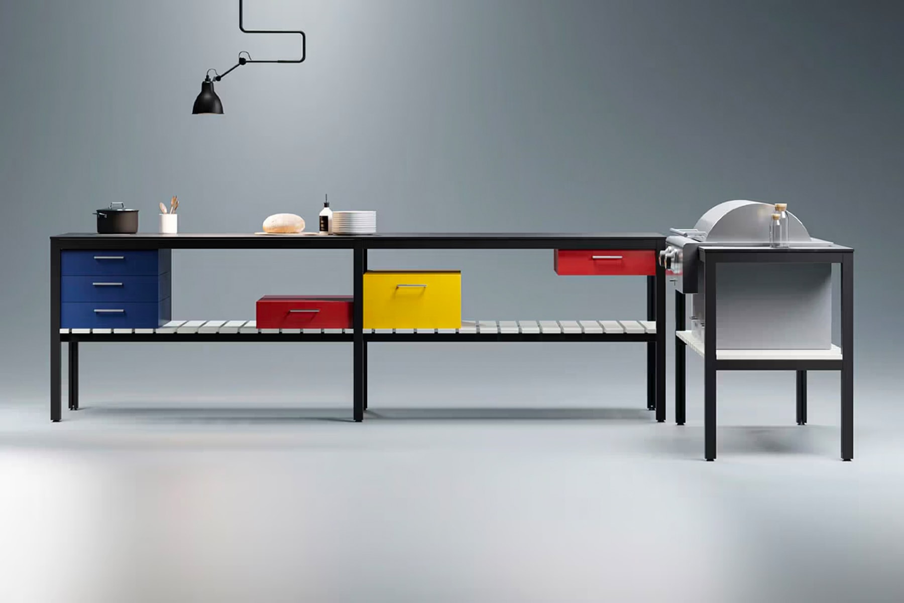 建築師兼設計師 Daniel Germani 設計之 Piet Mondrian 風格戶外廚房正式登場