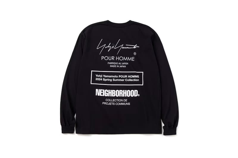 NEIGHBORHOOD x Yohji Yamamoto POUR HOMME 最新聯名系列發佈