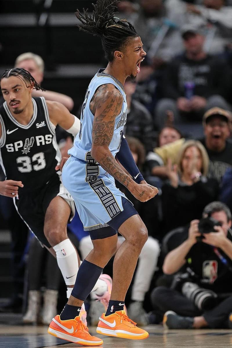 Ja Morant 穿著 Nike Ja 1 全新配色爆扣 Victor Wembanyama