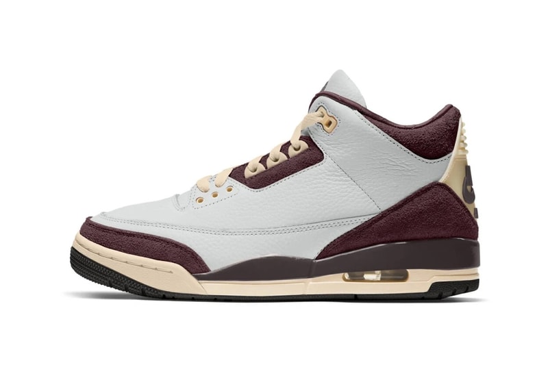 率先近賞 A Ma Maniére x Air Jordan 3 全新配色「Burgundy Crush」