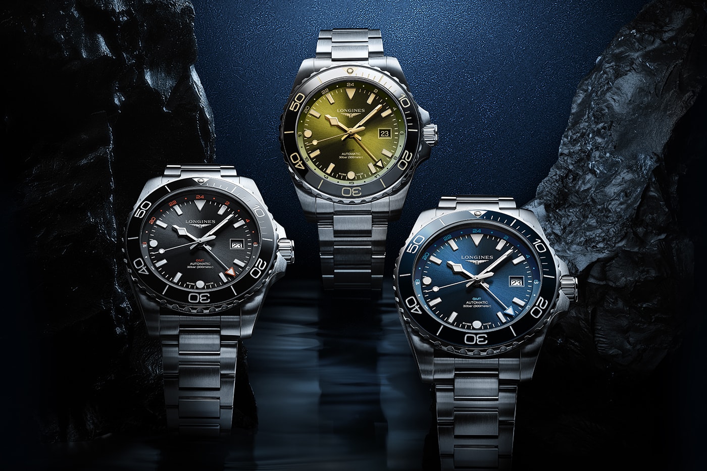 Longines 推出全新 43mm 尺寸 HydroConquest GMT 錶款