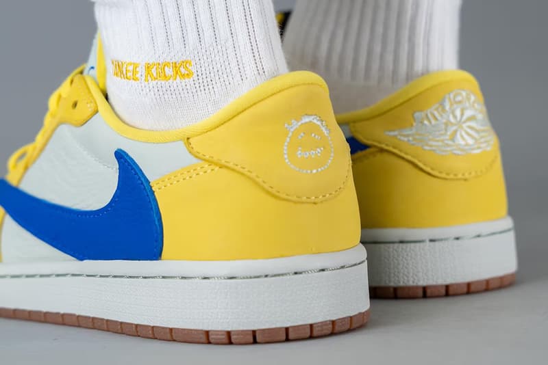 Travis Scott x Air Jordan 1 Low OG 全新配色「Canary」上腳圖輯