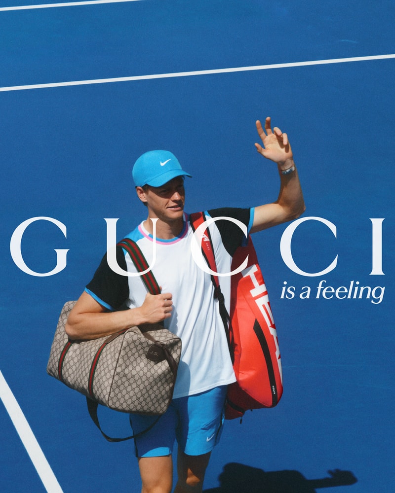 職業網球選手 Jannik Sinner 演繹 Gucci 全新形象廣告