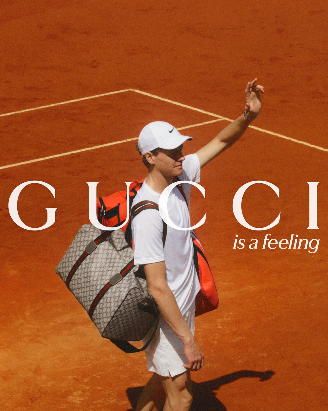 職業網球選手 Jannik Sinner 演繹 Gucci 全新形象廣告