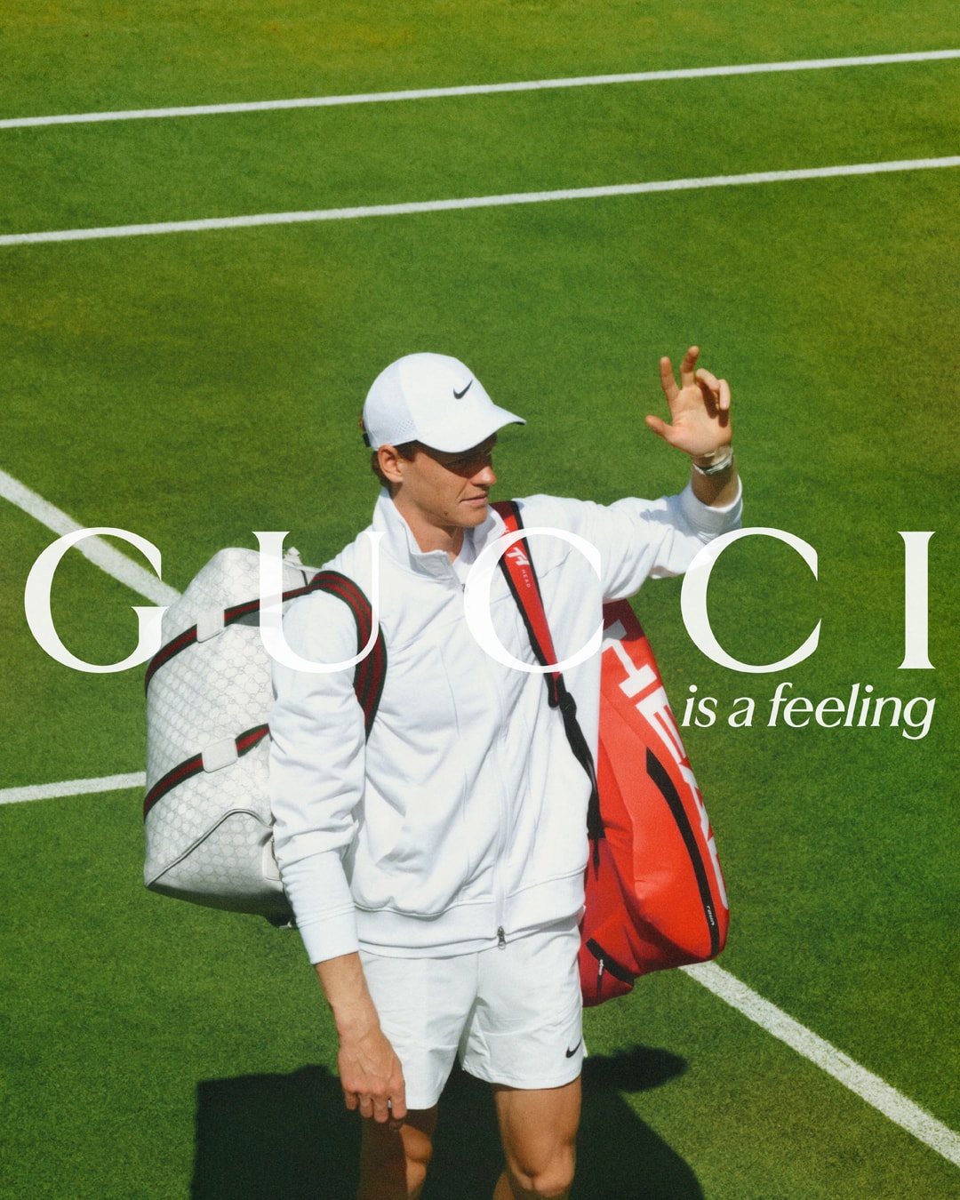職業網球選手 Jannik Sinner 演繹 Gucci 全新形象廣告