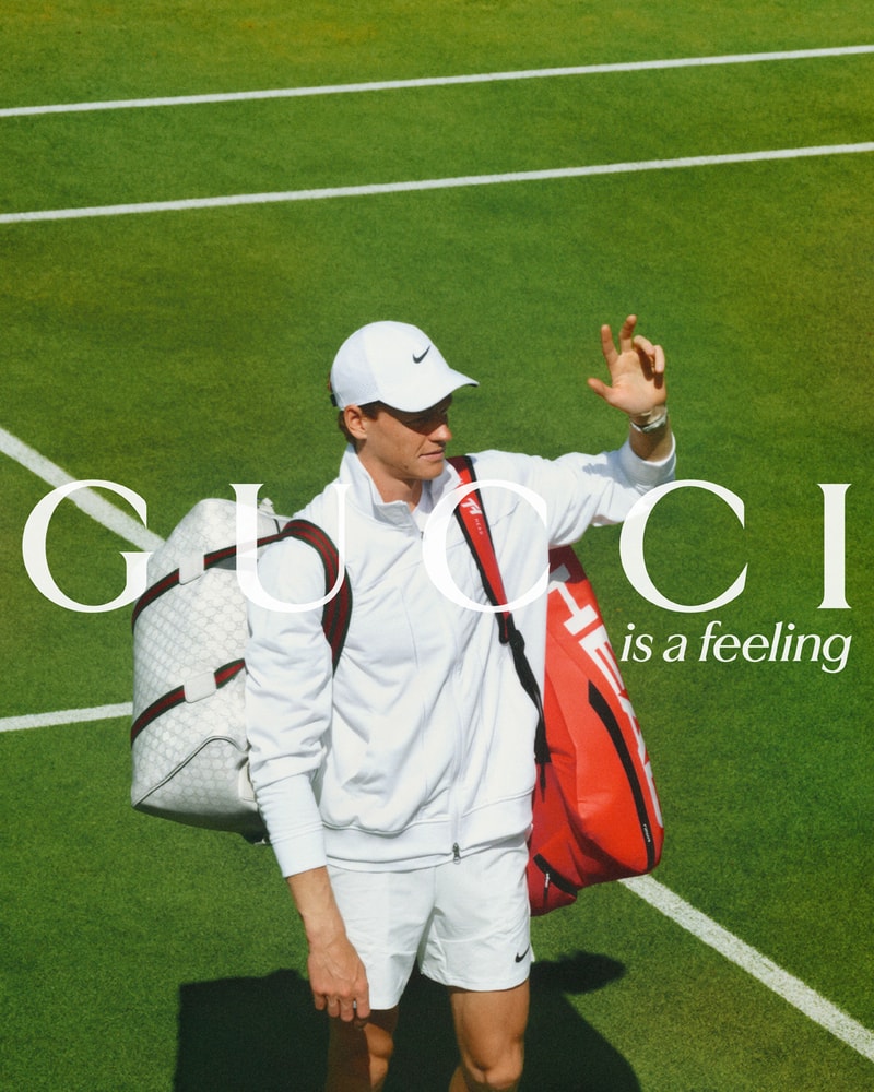 職業網球選手 Jannik Sinner 演繹 Gucci 全新形象廣告