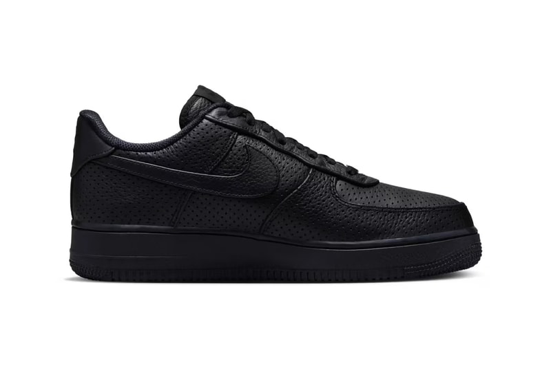 Nike Air Force 1 Low 推出最新沖孔皮革材質全黑配色
