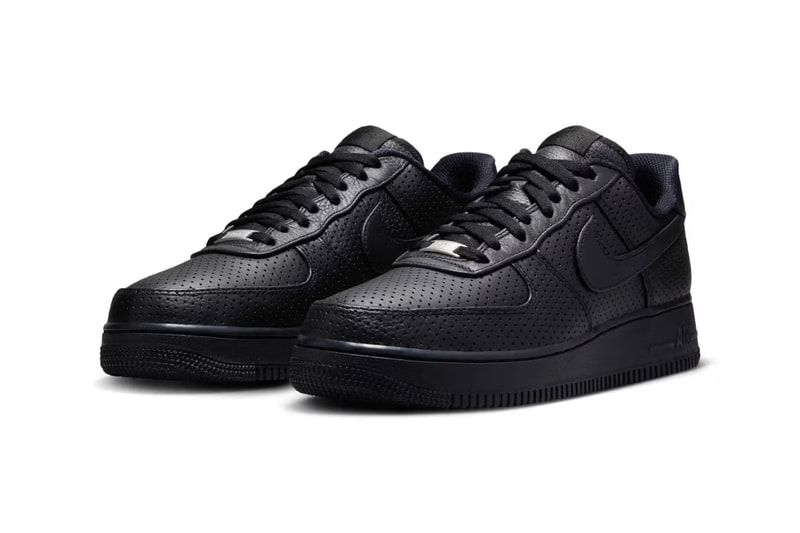 Nike Air Force 1 Low 推出最新沖孔皮革材質全黑配色