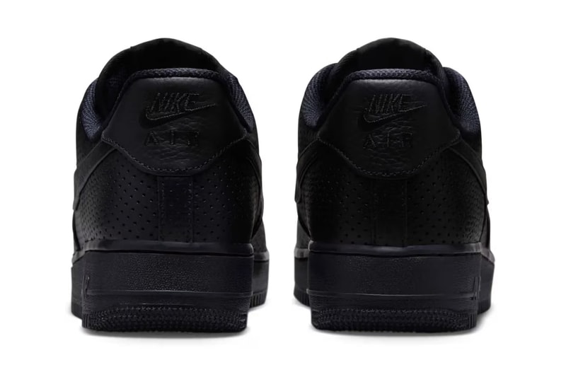 Nike Air Force 1 Low 推出最新沖孔皮革材質全黑配色