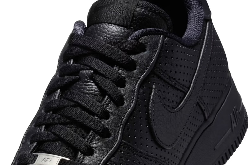 Nike Air Force 1 Low 推出最新沖孔皮革材質全黑配色