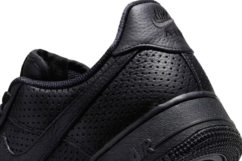 Nike Air Force 1 Low 推出最新沖孔皮革材質全黑配色