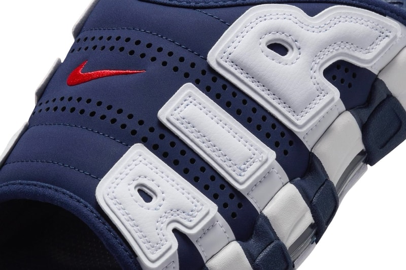 消息稱 Nike Air More Uptempo Slide 全新配色「Olympic」有望於 2024 夏季登場