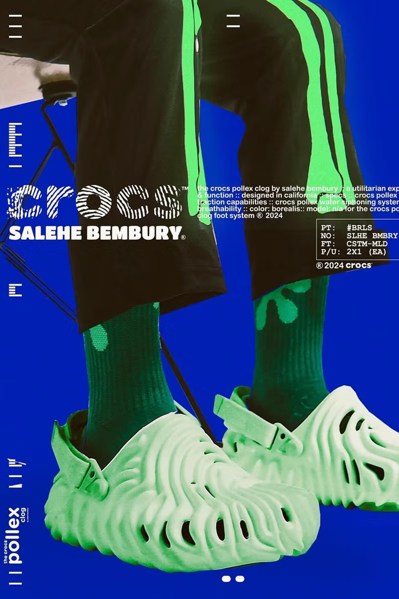 Salehe Bembury x Crocs Pollex Clog 最新配色「Manta」、「Borealis」正式登場