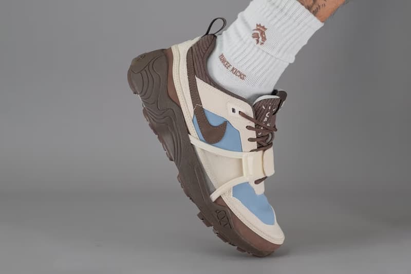 率先上腳 Travis Scott x Nike Zoom Field Jaxx 最新聯名配色「Leche Blue」