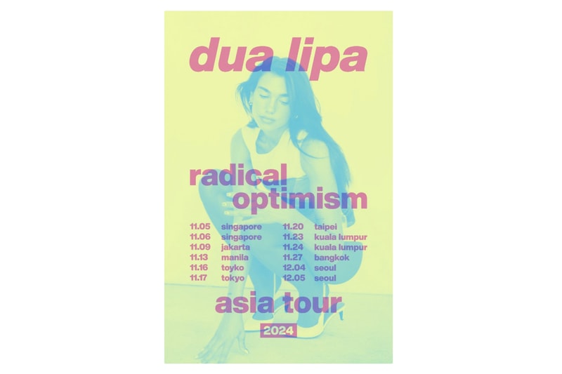 演唱會在即！Dua Lipa 全台獨家周邊快閃店鋪率先登場