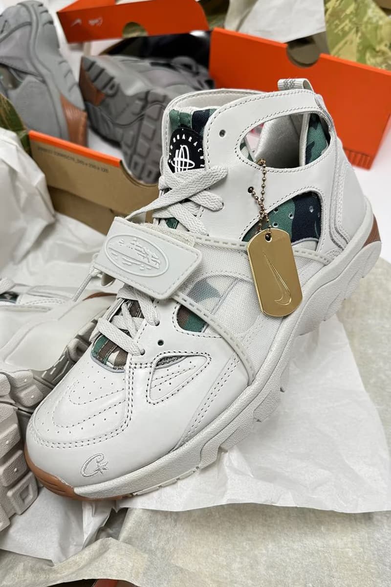 Corteiz 率先公開 Nike Air Trainer Huarache 全新聯名配色「Light Bone」