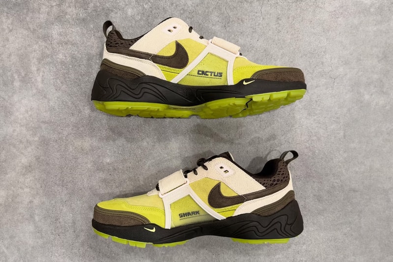 近賞 Travis Scott x Nike Zoom Field Jaxx 最新配色「Limelight」