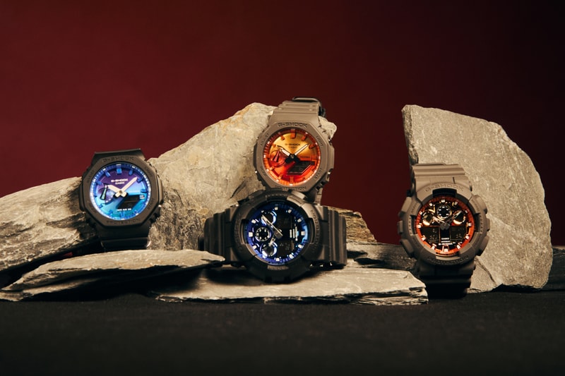 G-SHOCK 最新「Flame Inside」系列重新演繹 GA-100 與 GA-2100 經典錶款